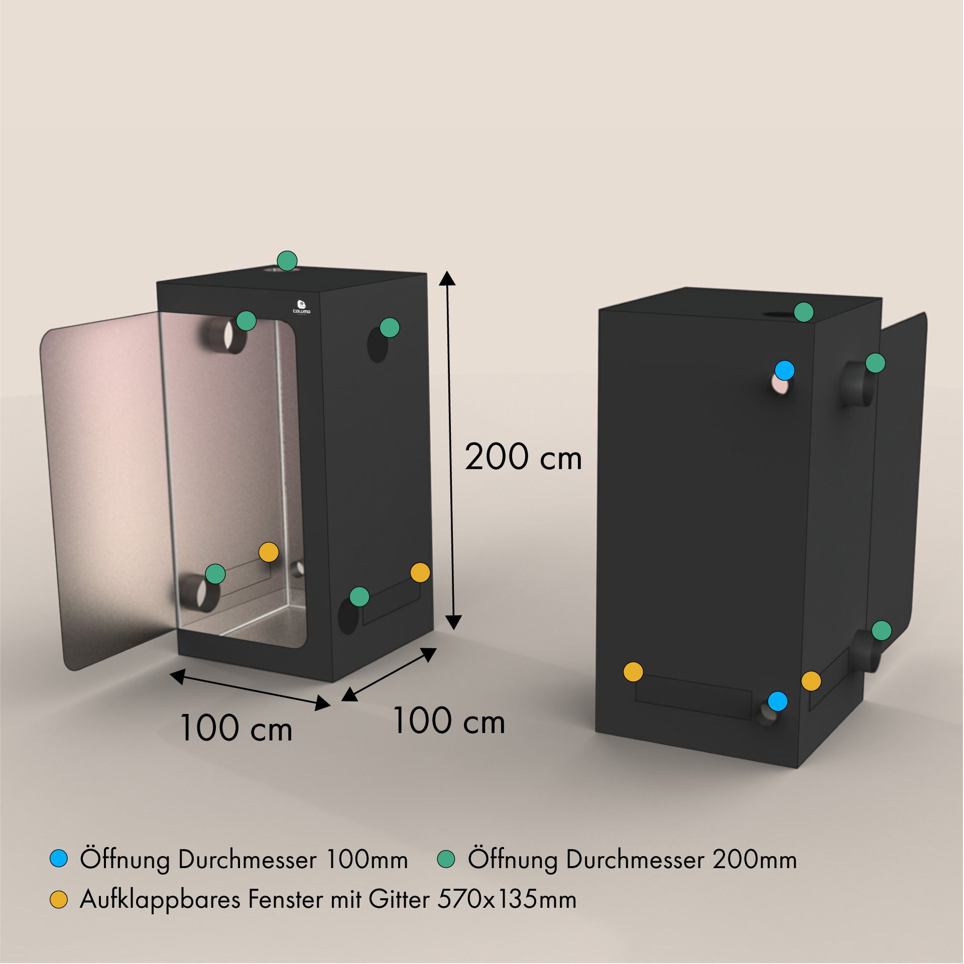 Caluma Skin Growbox 100x100x200cm Caluma Skin Growbox 100x100x200cm
